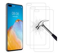AHABIPERS Tempered Glass for Huawei P40 / Huawei P40 5G Screen Protector, Easy Bubble-Free Installation, 9H Hardness, 99.99% HD Clarity Tempered Glass Protector for p40 / p40 5g- 3 Pack