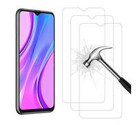AHABIPERS Tempered Glass for Xiaomi Redmi 9/Redmi 9A/Redmi 9C Screen Protector, 9H Hardness, Easy Bubble-Free Installation, 99.99% HD Clarity Tempered Glass Protector for Redmi 9/9A/9C - 3 Pack