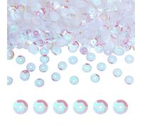 AHADERMAKER 3600 Pcs Iridescent Loose Sequins, 6mm Applique Transparent Embellishment Paillettes Pendants, UV Plating Acrylic Sequin, for Embroidery Applique Knitting Sewing Wedding Arts DIY Crafts