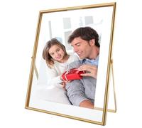 AhaGo Gold Floating Picture Frame, 8x10 Inches, For Photo 7x9, 6x8, Vertical, Classy For Mother's Day, Wedding, Birthday