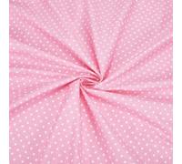 AHANDMAKER 1.09 Yards Cotton Fabric 39 Inch Wide Pink White Polka Dots Cotton Fabric by The Yard Dot Printed Rectangle Material for Quilting Sewing DIY Crafting Patchwork Clothing