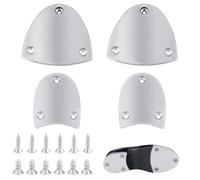 AHANDMAKER 1 Pair Metal Heel Plates, Sole Heel Guard Repair Pads, Heel Replacement Plates with Screw Nails, Shoe Heel Plate Taps Tips for Shoes and Boots