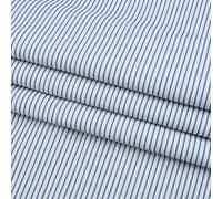 AHANDMAKER 1 Yard Striped Ticking Fabric 63 Inch Wide Cotton Material Sewing Stripe Pattern Fabric Woven Ticking for Patchwork Table Cloths Pillows Cushions DIY Sewing Supplies, Blue