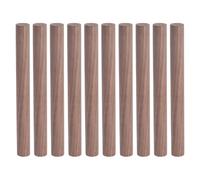 AHANDMAKER 10 Pcs Wooden Dowel Rods 5.9 Inch Long Round Wood Sticks Walnut Dowel Rod Sticks for Crafting Woodworking Building Model Macrame DIY Craft, Coconut Brown