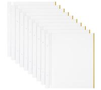 AHANDMAKER 10 Sheets Self Adhesive Refill Pages, 12x10 inch Photo Album Self-Stick Inner Page Two-Hole Scrapbook Expansion Page Refill Protectors for Archival Photo Album Wedding Birthday Gift, White