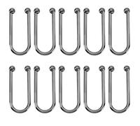 AHANDMAKER 10Pcs Alloy Bikini Clips U Shape Ring Buckle Alloy Bikini Connectors Bra Clasp Replacement Part Metal Bra Front Closure Linker for Swimwear Front Clasp Making Garment Accessory, Gunmetal
