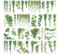 AHANDMAKER 12 Sheets Beautiful Green Ivy Leaves & Vine Rub On Transfer Stickers Green Plants Windows Decorative Transfer Stickers for Study Room, Bookstore, Coffee House Home Décor, 5.5x5.5