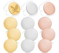 AHANDMAKER 12Pcs 3 Colors Blank Coin 40mm Round Metal Stamping Blank Coin, Iron Discs with Protection Case for Laser Engraving Craft DIY Commemorative Collection Supplies