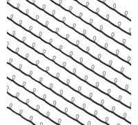 AHANDMAKER 15 Yards Braid Trim with Elastic Button Loops Black Button Loop Tape Sewing Dress Zipper Extender Buttonhole Lace Trim for Wedding Bridal Dress Costume Collars DIY Crafts