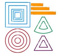 AHANDMAKER 16 Pcs Acrylic Spell Templates Mixed Color DND RPG Area of Effect Markers Set with Square Circle Cone Line Shapes for Tabletop Gaming DND 5e DM Accessories and Gifts