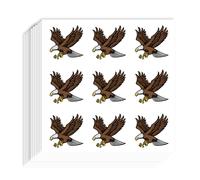 AHANDMAKER 180 Pieces Self-Adhesive Stickers 1 Inch Bald Eagle Stickers for Planner Calendar Scrapbook Crafting Party Decor Gift Bag Seal for Party