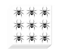 AHANDMAKER 180 Self-Adhesive Spider Labels Stickers, 1 Inch Waterproof Halloween Spider Stickers for Gift Bag Seal Greeting Card Planner Calendar Scrapbooking Party Decor