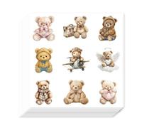 AHANDMAKER 180Pcs Bear Planner Stickers Teddy Bear Self-Adhesive Decals Cute Cartoom Stickers for Planner Calendar Scrapbook Crafting Arts Gift Bag Seal Theme Party Decor
