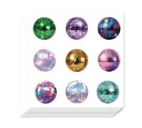AHANDMAKER 180Pcs Disco Ball Planner Stickers Self-Adhesive Decals Colorful Balls Stickers for Planner Calendar Scrapbook Crafting Arts Journaling Gift Bag Seal Theme Party Decor