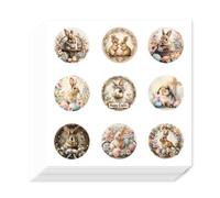 AHANDMAKER 180Pcs Easter Bunny Stickers Self-Adhesive Decals Cartoon Rabbit Stickers for Planner Calendar Scrapbook Crafting Arts Journaling Gift Bag Seal Theme Party Decor