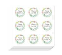 AHANDMAKER 180Pcs Easter Wreath Stickers Self-Adhesive Decals Happy Easter Stickers for Planner Calendar Scrapbook Crafting Arts Journaling Gift Bag Seal Theme Party Decor