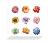 AHANDMAKER 180Pcs Flowers Stickers Self-Adhesive Decals Watercolor Sunflowers Roses Stickers for Planner Calendar Scrapbook Crafting Arts Journaling Gift Bag Seal Theme Party Decor