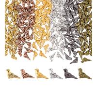 AHANDMAKER 180Pcs Lovely Bird Spacer Beads 6 Colors Tibetan Style Small Flying Animal Connector Charm Beads Metal Loose Spacers for DIY Bracelet Earring Jewelry Making Crafts 7x14x4mm