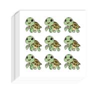 AHANDMAKER 180Pcs Sea Turtle Planner Stickers, 0.94x0.86 Inch Self-Adhesive Turtle Scrapbook Paper Stickers, Turtle Stickers Decals for Scrapbook Planner Calendar DIY Crafts Party Decor Gift Bag Seal