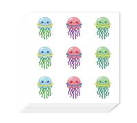 AHANDMAKER 180Pcs Self-Adhesive Cute Jellyfish Stickers, Waterproof Cartoon Smiling Jellyfish Planner Stickers Sea Animal Paper Decals for Laptop Water Bottle Scrapbook Crafts Party Decor Gifts