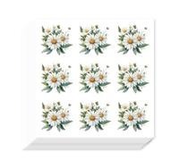 AHANDMAKER 180Pcs Self-Adhesive Stickers, Daisy Flower Stickers Decorative Decals for Planner Calendar Scrapbook Crafting Party Decor Gift Bag Seal Theme Party Decor, 90x90mm