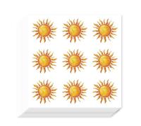 AHANDMAKER 180Pcs Self-Adhesive Stickers, Sun Watercolor Stickers Decorative Decals for Planner Calendar Scrapbook Crafting Party Decor Gift Bag Seal Theme Party Decor, 90x90mm