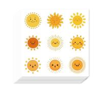 AHANDMAKER 180Pcs Sun Stickers Self-Adhesive Decals Cartoon Sun Stickers Cute Labels for Planner Calendar Scrapbook Crafting Arts Journaling Gift Bag Seal Theme Party Decor