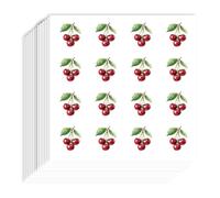 AHANDMAKER 192Pcs Cherry Stickers Cherry Pellets Waterproof Decals Self-Adhesive Fruits Stickers for Planner Calendar Scrapbook Crafting Arts Party Decor Gift Bag Seal Theme Party Decor DIY