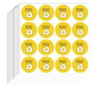 AHANDMAKER 192Pcs Fried Egg Stickers Self-Adhesive Cartoon Food Decorative Stickers Waterproof Funny Cartoon Sticker Decals for Planner Calendar Scrapbooking Crafting Bag Seal Party Gift Decor
