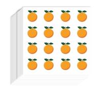 AHANDMAKER 192Pcs Orange Stickers Fruits Waterproof Sticker Decals Self-Adhesive Label Stickers for Scrapbook Dairy Album Planner Calendar Scrapbooking Cards Laptop Bottle DIY Making