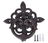 AHANDMAKER 1Pc Black Antique Front Door Knocker Gothic Cast Iron Drop Pulls 6.9x6.5x1.6in Vintage Front Door Knocker with Ergonomic Handle for Entryway Vintage Home Décor Accessory