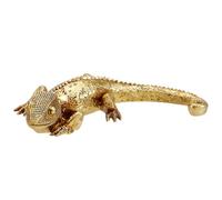 AHANDMAKER 1Pc Gold Vintage Lizard Figurine Antique Resin Decorative Statue 5.31x3.15x0.91in Table Top Ornament Decoration for Living Room Home Office Garden Desktop Art Decor