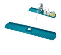 AHANDMAKER 1Pc Kitchen Sink Faucet Mat 30in Faucet Drip Catcher & Sink Splash Guard Folding Sink Faucet Mat Silicone Sink Protector for Universal Kitchen Bathroom Sink, Green