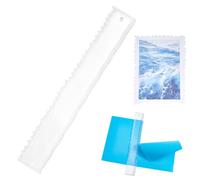 AHANDMAKER 1Pc Tearing Ruler Deckle Edge Tool Acrylic Transparent Paper Crafting Ruler for Scrapbooking Card Making Watercolor Journaling Christmas Birthday Gift Decoration 11.34in