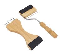 AHANDMAKER 2 Pack Gooseneck Webbing Stretcher Upholstery Tool Set Natural Wood and Stainless Steel Webbing Puller Stretcher with Plenty of Leverage for Furniture Repair, Projects, Home Decoration
