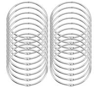 AHANDMAKER 20 Pack 2.95in Loose Leaf Binder Rings Platinum Large Key Ring Clips for Index Cards Keychains Teacher Supplies Classroom Must Haves Crafts Back to School Decoration