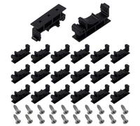 AHANDMAKER 20 Pairs C45 DIN Rail PCB Mounting Bracket Holder Carrier Clips for Width 35mm or 15mm Circuit Board Holder for DIN Rail Socket, Panel Bracket, Enclosure Clip, Black