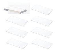 AHANDMAKER 20 Pcs Clear Acrylic Place Cards, Rectangle Acrylic Name Card Plate, Blank Seating Cards, Wedding Table Seating Chart Cards for DIY Guest Name Signs Number Wedding Table Decor, 3.5x2Inch