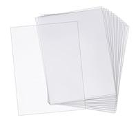 AHANDMAKER 20 Pcs Clear Polystyrene Flexible Plastic Board Sheet, 8 x 11 inch Clear Plastic Sheet with Protective Paper for Craft, Windows, Picture Frames, DIY Display Projects