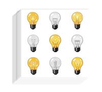 AHANDMAKER 20 Sheets Cute Light Bulb Stickers Light Bulb Bulletin Board Stickers Self-Adhesive Label Decals for Craft Scrapbook Envelope Card Party Favor Light Themed Decorations