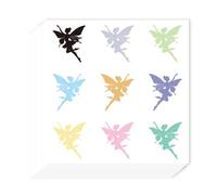 AHANDMAKER 20 Sheets Self-Adhesive Colorful Fairy Silhouette Labels Stickers, Magical Fairy Planner Stickers for Calendar Scrapbooking Crafting Party Decor Gift Bag Seal