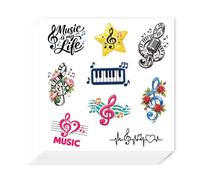 AHANDMAKER 20 Sheets Self-Adhesive Music Labels Stickers, Treble Clef Music Planner Stickers for Calendar Appointment Scrapbooking Crafting Party Decor Gift Bag Seal