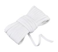 AHANDMAKER 20 Yards White Corset Boning Casing, 3/8 Inch Polyamide Plush Underwire Channeling Tape, Underwire Replacement Bra Cover Band Ribbon, Hollow Nylon Ribbon Bone Casing for Bra Corset Lingerie