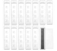 AHANDMAKER 20pack Half Card Swipe Badge Holder Frosted Plastic ID Card Holder, Horizontal Swipe Card Protector for Business Office Student Event Conference Easy Swiping Access, Transparent