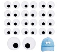 AHANDMAKER 20Pcs Eye Iron on Patches, Black White Cartoon Eyeball Applique Patch, Polyester Sew On Embroidery Appliques for Jackets Dresses Clothes Jeans Hats Backpacks Decoration DIY Crafts