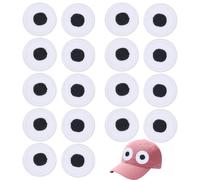AHANDMAKER 20Pcs Eye Iron on Patches, Black White Cartoon Eyeball Applique Patch, Polyester Sew On Embroidery Appliques for Jackets Dresses Clothes Jeans Hats Backpacks Decoration DIY Crafts