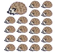 AHANDMAKER 20Pcs Hedgehog Embroidered Patch, 37x25mm Self Adhesive Stick On Applique Cute Cartoon Animal Sewing On Decals for Holes Repair Jackets Clothes Jeans Hats Backpacks Decoration Crafts