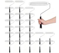 AHANDMAKER 24 Pack Plastic Paint Roller Frame 9 Inch Large Roller Painting Tools with Lightweight Handle for House Walls Interior Painting and DIY Home Improvement Supplies
