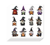 AHANDMAKER 240 Self-Adhesive Halloween Gnome Stickers, 1 Inch Fun Faces Gnome Waterproof Stickers for Gift Bag Seal Greeting Card Scrapbooking Party Decor