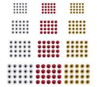 AHANDMAKER 240Pcs 3 Colors Fishing Lure Eyes 3D Simulation Laser Fishing Eyes Sticky Artificial Realistic Lure Eye for Hooks Baits Fly Tying Streamers Lures Crafts Materials 6mm 8mm 10mm 12mm